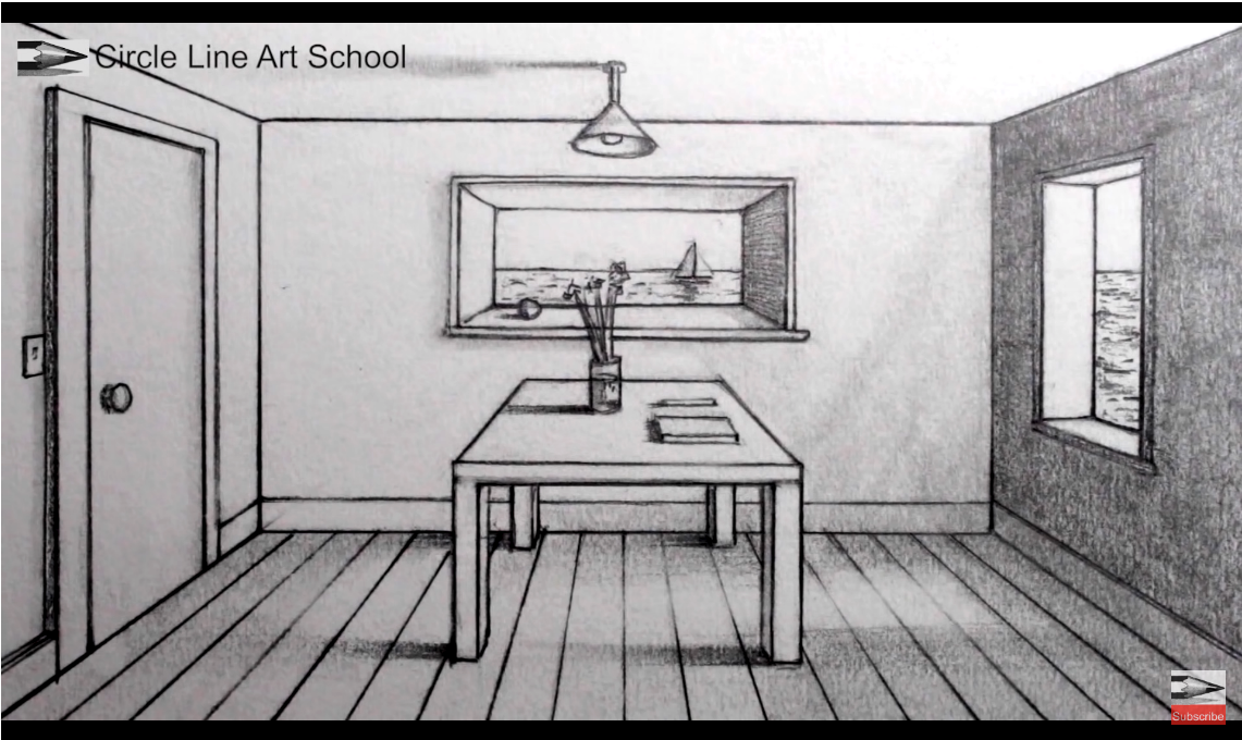 How to Draw One Point Perspective Draw Room City Cube