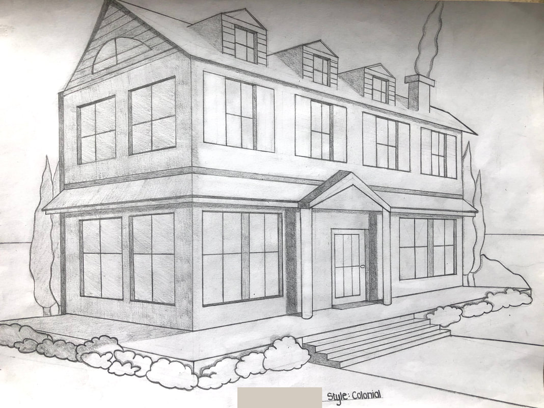 How to Draw a House in 2-Point Perspective -   Perspective building  drawing, House design drawing, Perspective drawing