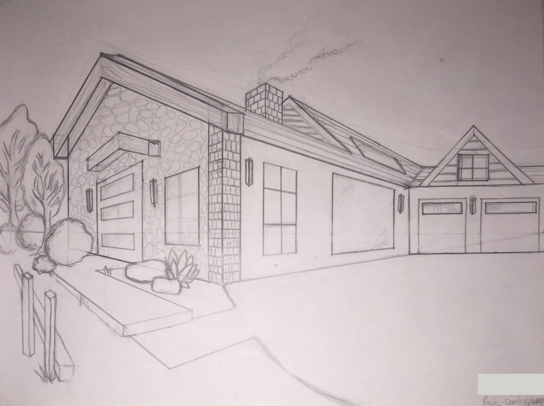 Top 114+ perspective house drawing super hot