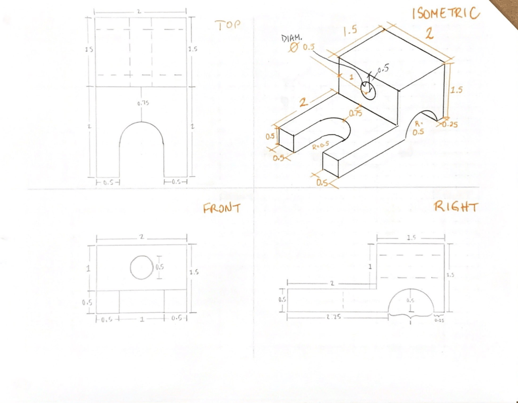 Practical Exercise 2 – Dimensioned Orthographic View – Technically Drawn